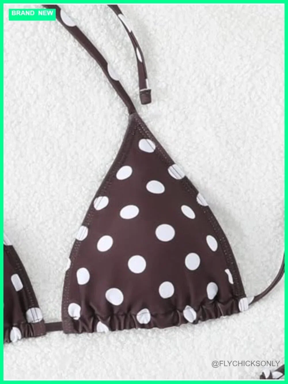 Women's Polka Dot Triangle Bikini Set Halter Tie Side Two Piece